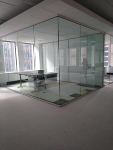 Webb walls Commercial Interior Glass. and Demountable walls. Tempered Glass - Skyler Glass Office