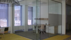 Webb Walls Commercial interior glass and demountable walls. Tempered Glass. Skyler Glass