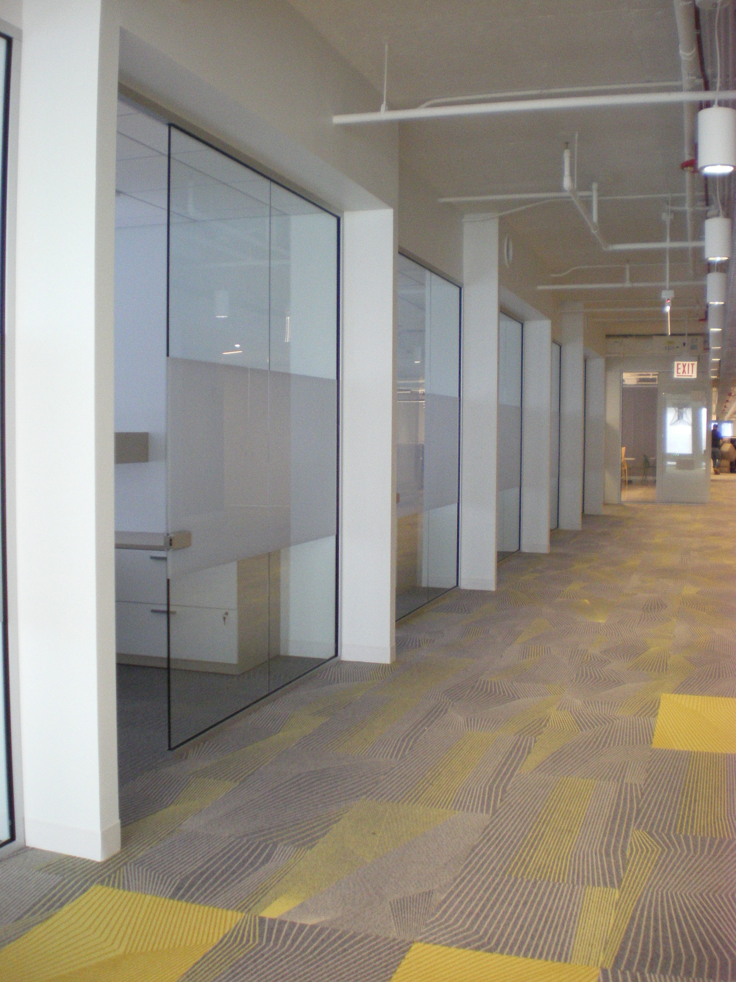 Webb Walls Commercial interior glass and demountable walls. Tempered Glass. Skyler Glass
